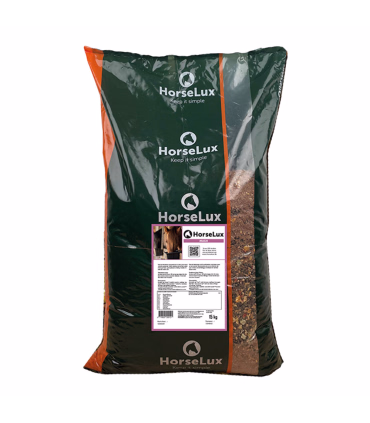 HorseLux Mash – fiberrigt supplement med æble- og roefibre.