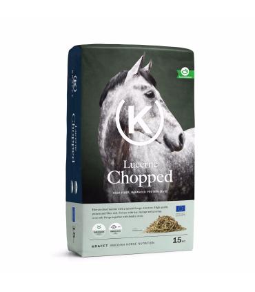 Krafft Lucerne Chopped – fiberrigt og sundt grovfoder til heste
