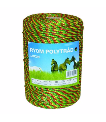 Ryom Polytråd 3 farvet 250 m - Hegnsartikler - HesteGrovvaren