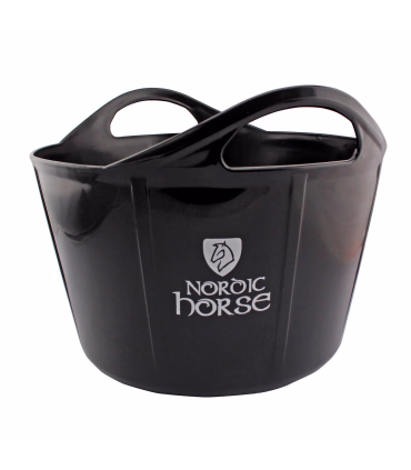 Nordic Horse Flexispand 17 L – Sort med sølv-logo | HesteGrovvaren