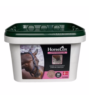 HorseLux Loppefrøskaller hjælper din hest med at udskille sand og jord naturligt.