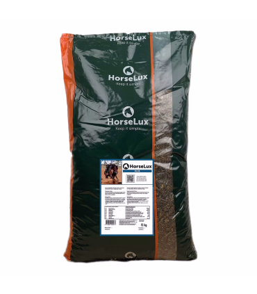 HorseLux Plus – komplet foder med fibre, vitaminer og mineraler til heste i alle aktivitetsniveauer.