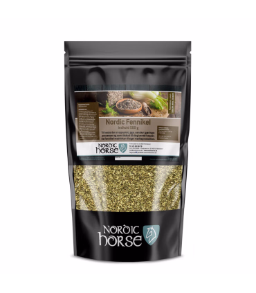 Nordic Fennikel – naturligt tilskud mod oppustethed og for bedre mælkeproduktion hos hopper.