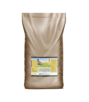 Nordic Beet Balance+ – fiberrigt og stivelsesfrit suppleringsfoder til heste med lavt sukkerindhold.