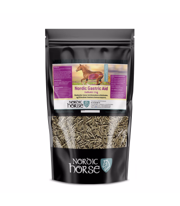 Nordic Gastric Aid – naturlig støtte til hestens mave-tarm.