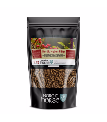 Nordic Hyben Piller – hele hyben presset i piller, skånsomt forarbejdet og let at dosere til heste.