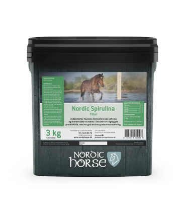 Nordic Spirulina – naturligt tilskud til hestens sundhed.