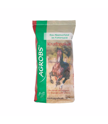 AGROBS Kraftpaket – fibre, protein og energi til heste, tørt eller opblødt.