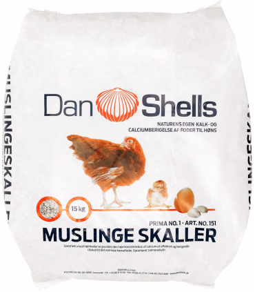 DanShells Muslingeskaller - Tilskudsfoder til høns - HesteGrovvaren