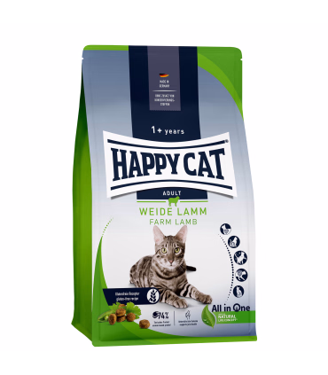 Happy Cat Weide-Lamm – kattefoder med lam til voksne katte.