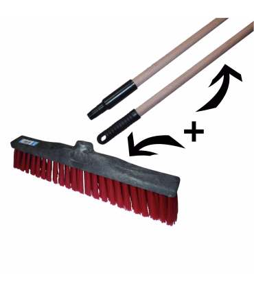 Flisekost med skaft - Redskaber - Spande - Trug - HesteGrovvaren