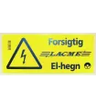 Advarselsskilt Lacmé-elhegn