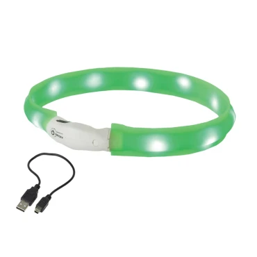 Nobby LED halsbånd "Visible" grøn