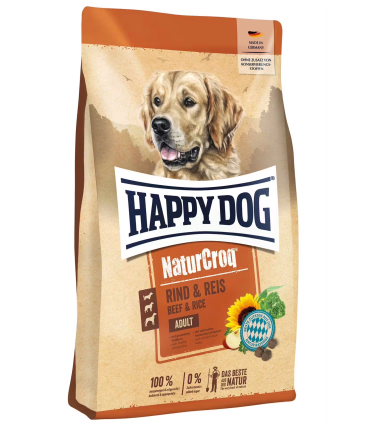 Happy Dog NaturCroq Rind & Reis - Hundefoder - HesteGrovvaren