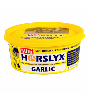 Mini Horslyx Garlic – lækker, nærende hestebelønning med hvidløg.