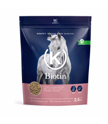 Krafft Biotin styrker hove og forebygger revner – til alle heste.