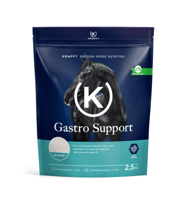 Krafft Gastro Support – tilskud der styrker hestens fordøjelse og mavesundhed.