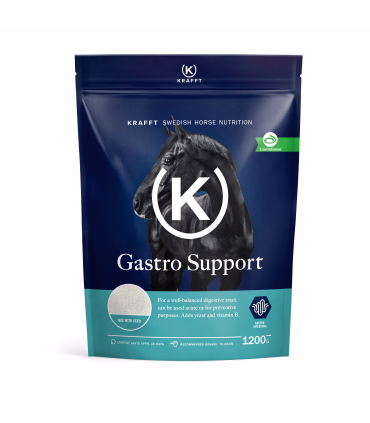 Krafft Gastro Support – tilskud der styrker hestens fordøjelse og mavesundhed.