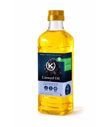 Krafft Linseed Oil – omega 3 &6 rig hørfrøolie til sundhed og pelsglans