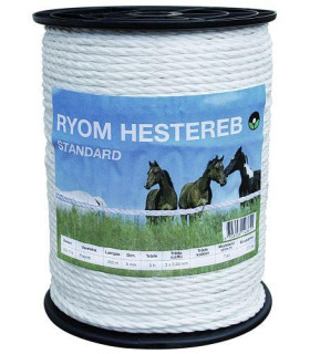 Ryom Polyreb hvid 5 mm - Hegnsartikler - HesteGrovvaren