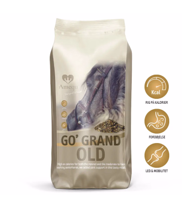 Amequ GO' Grand Old – Foder til seniorheste & heste med behov for ekstra huld | HesteGrovvaren
