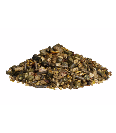 Amequ GO' Grand Old – nærende foder til seniorheste og heste med behov for ekstra huld, fås hos HesteGrovvaren.